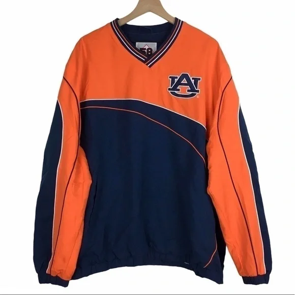 AUBURN Tigers Pullover Jacket Embroidered Spellout Windbreaker Game Day Size XXL - Picture 13 of 13